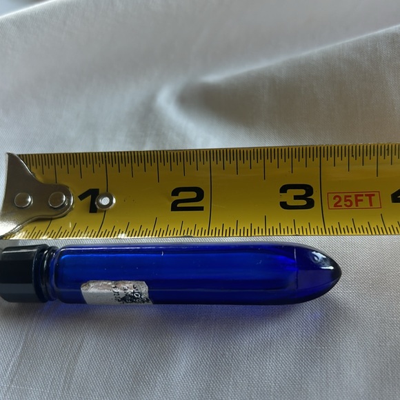 Vintage “Evening in Paris” cobalt blue purse size prism shape empty perfume vial - Picture 4 of 4